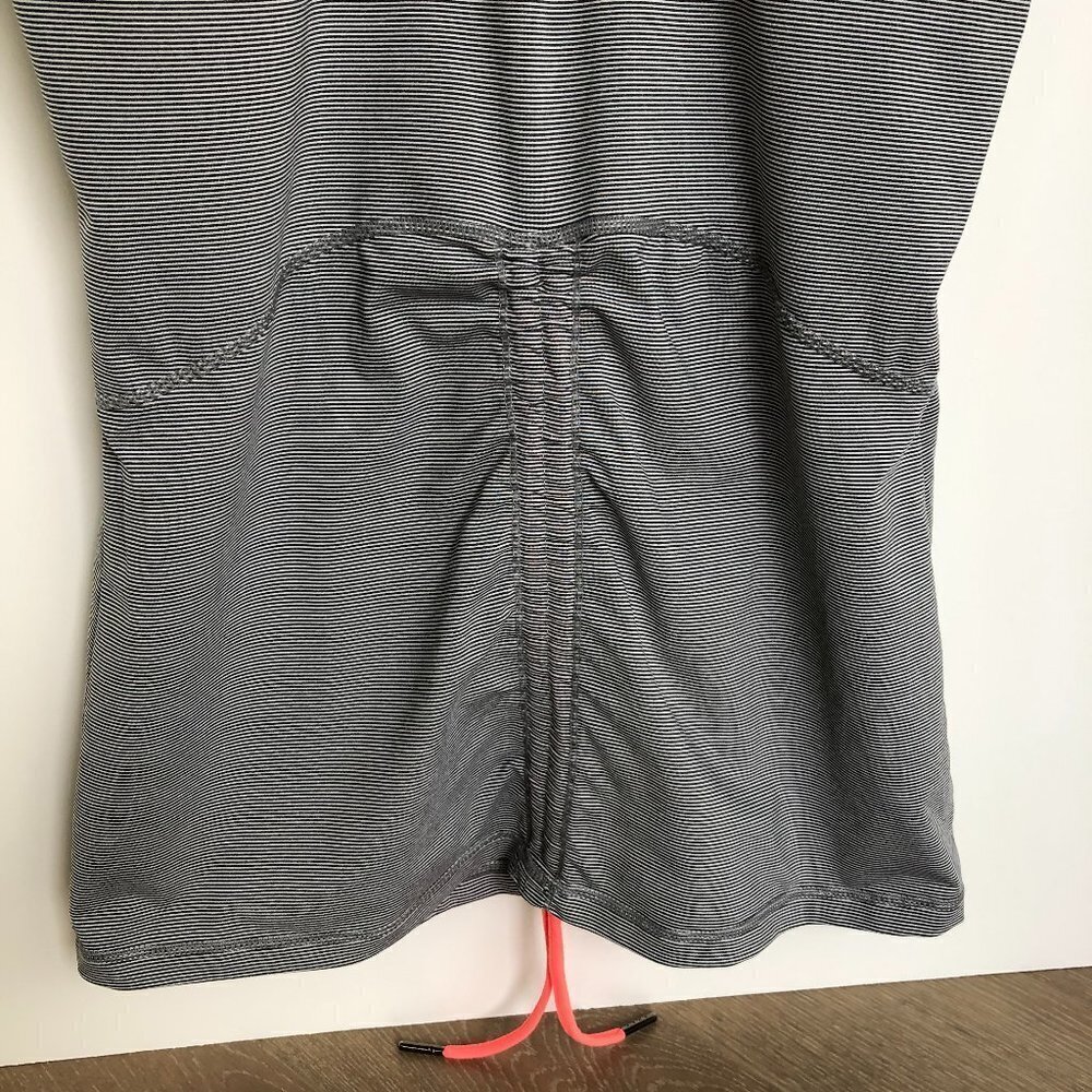 Kyodan Racer Back Striped Tank Top with Built In Bra Black/Wht/Orange Size M - Picture 6 of 12